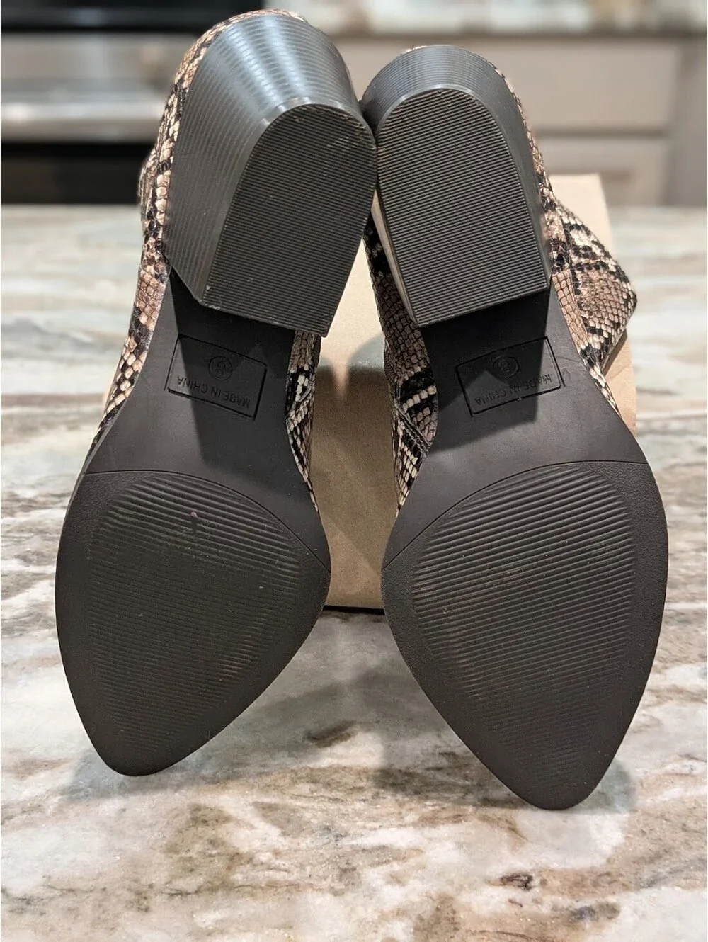 Kaari Blue bold faux‑snakeskin